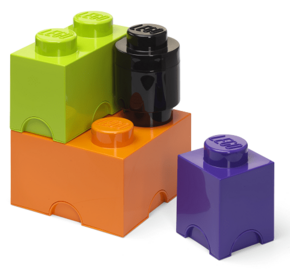 LEGO škatle za shranjevanje Multi-Pack 4 kosi - vijolična