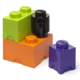 LEGO škatle za shranjevanje Multi-Pack 4 kosi - vijolična, črna, oranžna, zelena