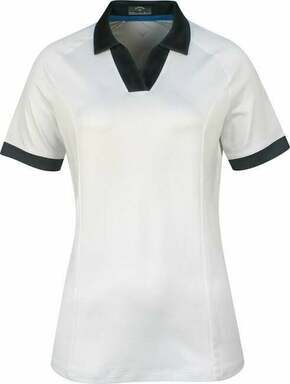 Callaway Womens Short Sleeve V-Placket Colourblock Polo Brilliant White XL