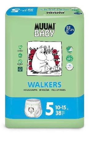 MUUMI BABY eko otroške plenice Walkers vel. 5 MAXI+ (10-15 kg)
