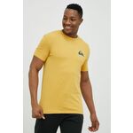 Bombažna kratka majica Quiksilver rumena barva - rumena. Kratka majica iz kolekcije Quiksilver. Model izdelan iz enobarvne pletenine.