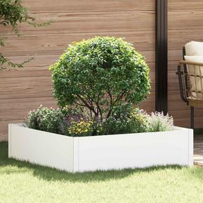 VidaXL Robovi trave 100 x 100 x 35 cm Jeklo Bela
