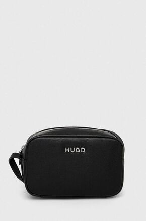 Torbica HUGO črna barva - črna. Majhna torbica iz kolekcije HUGO. Model na zapenjanje