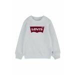 Otroška mikica Levi's bela barva, - bela. Otroška mikica iz kolekcije Levi's. Model izdelan iz pletenine s potiskom.