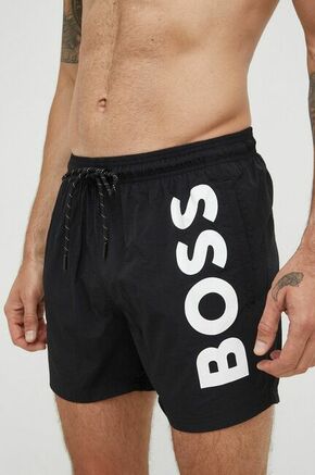 Kratke hlače za kopanje BOSS črna barva - črna. Kratke hlače za kopanje iz kolekcije BOSS. Model izdelan iz hitrosušečega materiala.