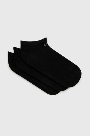 Calvin Klein nogavice (3-pack) - črna. Kratke nogavice iz zbirke Calvin Klein. Model iz elastičnega
