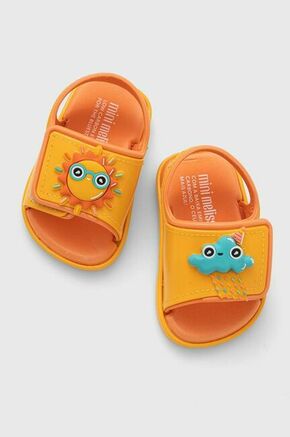 Otroški sandali Melissa oranžna barva - oranžna. Otroški sandali iz kolekcije Melissa. Model izdelan iz sintetičnega materiala. Zgornji del je neporozen