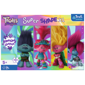 Trefl Puzzle Super Shape XL Trolls 3: Igre s troli 104 kosov