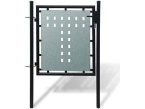 VIDAXL Enojna ograjna vrata 100x150 cm črna