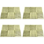VIDAXL Talne plošča 24 kosov 50x50 cm lesene zelene