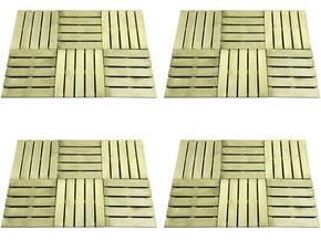 VIDAXL Talne plošča 24 kosov 50x50 cm lesene zelene