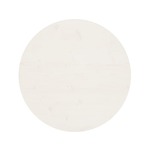 VIDAXL Mizna plošča bela Ø70x2,5 cm trdna borovina