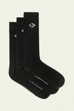 Converse nogavice (3-pack) - črna. Nogavice iz zbirke Converse. Model iz elastičnega materiala. Vključeni trije pari