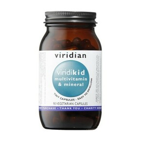 Viridikid multivitamini in minerali za otroke Viridian (90 kapsul)