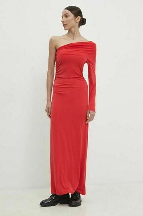 Obleka Answear Lab rdeča barva - rdeča. Elegantna obleka iz kolekcije Answear Lab. Model izdelan iz tkanine