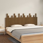 vidaXL Stensko posteljno vzglavje medeno rjavo 185x3x80 cm borovina