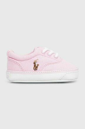 Čevlji za dojenčka Polo Ralph Lauren roza barva - roza. Čevlji za dojenčka iz kolekcije Polo Ralph Lauren. Model izdelan iz tekstilnega materiala. Lahek in udoben model