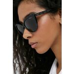 Sončna očala VOGUE ženski, črna barva - črna. Sončna očala iz kolekcije VOGUE. Model s toniranimi stekli in okvirjem iz plastike.