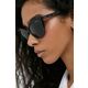 Sončna očala VOGUE ženski, črna barva - črna. Sončna očala iz kolekcije VOGUE. Model s toniranimi stekli in okvirjem iz plastike.