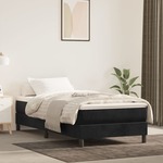 shumee Box spring postelja z vzmetnico črn 90x190 cm žamet