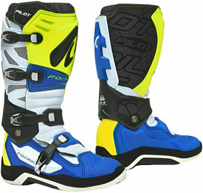 Forma Boots Pilot Yellow Fluo/White/Blue 46 Motoristični čevlji