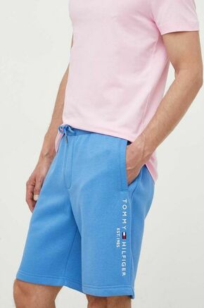 Kratke hlače Tommy Hilfiger moški - modra. Kratke hlače iz kolekcije Tommy Hilfiger. Model izdelan iz rahlo elastičnega materiala