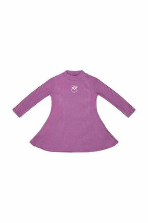 Otroška obleka Pinko Up vijolična barva - vijolična. Otroški obleka iz kolekcije Pinko Up. Nabran model