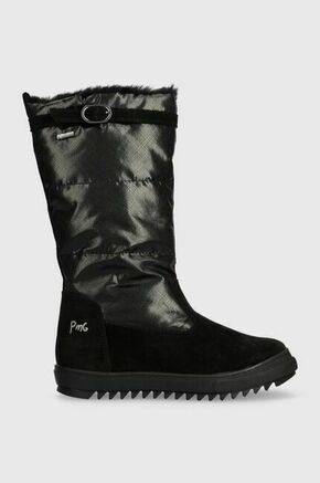 Otroški zimski škornji Primigi črna barva - črna. Zimski čevlji iz kolekcije Primigi. Podloženi model izdelan iz kombinacije semiš usnja in sintetičnega materiala. Model z vrezanim podplatom zagotavlja dober oprijem tal.