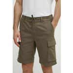 Kratke hlače Pepe Jeans GYMDIGO CARGO moške, zelena barva, PM801077 - zelena. Kratke hlače iz kolekcije Pepe Jeans. Model izdelan iz jeansa. Tehnologija Gymdigo združuje udobje joggerja z vzdržljivostjo denima.