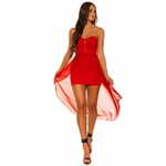 Amiatex Ženska obleka 73660, rdeča, M