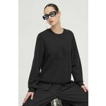 Bombažen pulover Desigual ženska, črna barva - črna. Pulover iz kolekcije Desigual, izdelan iz elastične pletenine. Model iz izjemno udobne bombažne tkanine, ki je zračna.