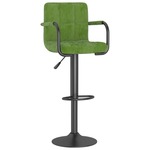 Vidaxl Barski stolček svetlo zelen žamet