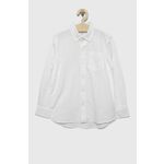 Otroška srajca GAP bela barva - bela. Otroška srajca iz kolekcije GAP. Model izdelan iz enobarvne tkanine.