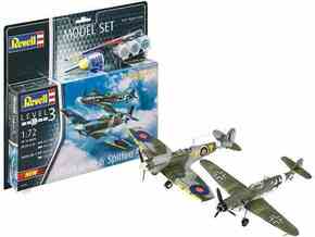 REVELL vojaško letalo Model Set Combat Set Bf109G-10 &amp; Spitfire Mk.V - 6050 63710