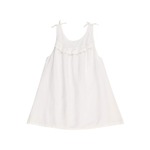 Otroška lanena obleka United Colors of Benetton bela barva - bela. Otroški Lahkotna obleka iz kolekcije United Colors of Benetton. Model izdelan iz enobarvne tkanine. Model iz zračne tkanine z visoko vsebnostjo lanu.