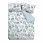Modra/siva bombažna posteljnina za zakonsko posteljo 200x200 cm Japanese Garden – RHS