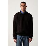 MSGM pulover moški iz merino volne rjava 4140MM213.267758