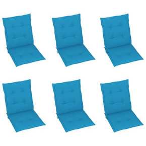 VidaXL Blazine za vrtne stole 6 kosov modre 100x50x4 cm