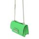 Usnjena torbica MICHAEL Michael Kors zelena barva - zelena. Majhna torbica iz kolekcije MICHAEL Michael Kors. Model na zapenjanje, izdelan iz naravnega usnja.