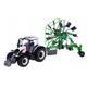 Bburago Farm 10cm Traktor z luksuznim prikolico - Valtra N174 - Vrtni grablje