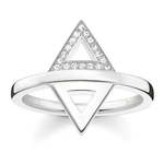 Thomas Sabo Prstan "Trikotnik" , D_TR0019-725-14-54, Sterling Silver, 925 Sterling srebro, bel diamant