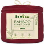 Bambaw Prevleka za odejo iz bambusa 200x200 cm - Burgundy