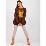 FANCY Ženska potiskana majica SUZANNE brown FA-BL-7650.40_384089 Univerzalni