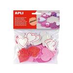 Apli Kids eva pena oblike srca z bleščicami API13283