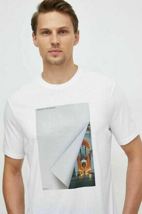 Bombažna kratka majica Armani Exchange moški