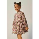 Otroška obleka Mayoral vijolična barva - vijolična. Otroški obleka iz kolekcije Mayoral. Nabran model, izdelan iz vzorčaste tkanine.