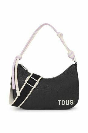 Usnjena torbica Tous črna barva - črna. Majhna torbica iz kolekcije Tous. Model na zapenjanje