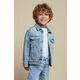 Otroška jeans jakna Mayoral - modra. Otroški jakna iz kolekcije Mayoral. Nepodložen model, izdelan iz jeansa. Model iz izjemno udobne tkanine z visoko vsebnostjo bombaža.
