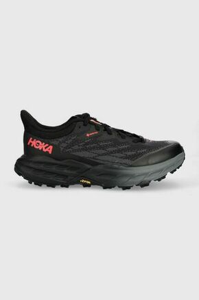 Tekaški čevlji Hoka Speedgoat 5 GTX črna barva