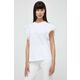 Bombažna kratka majica Twinset ženski, bela barva - bela. Kratka majica iz kolekcije Twinset, izdelana iz pletenine, prijetne na otip. Model iz izjemno udobne bombažne tkanine.